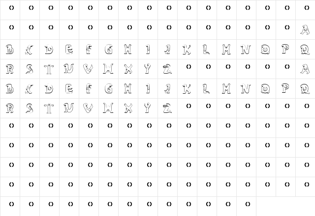 Lolo Regular  glyph index