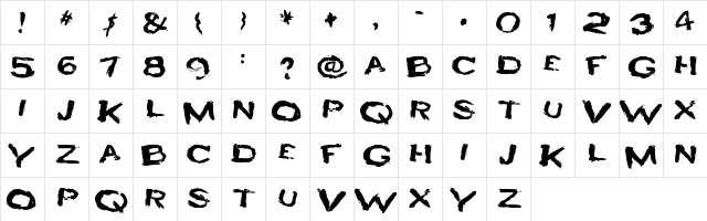HEYRO fun Regular  glyph index