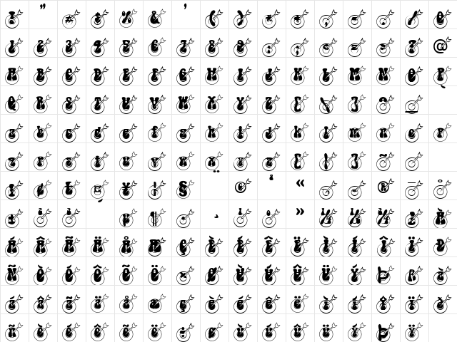 Dart Becker Normal  glyph index