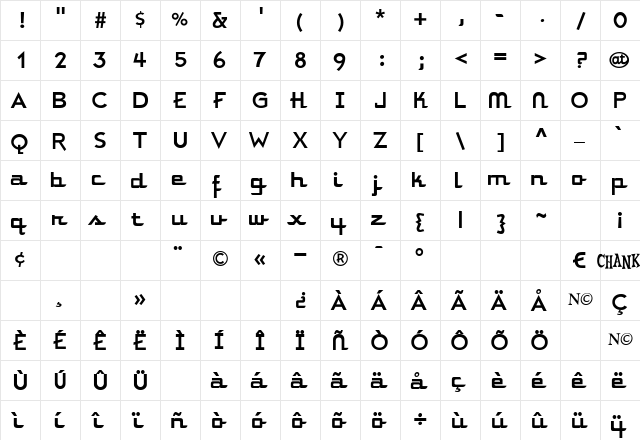 Parkway Motel   glyph index
