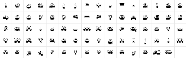 Xtrusion (BRK) Regular  glyph index