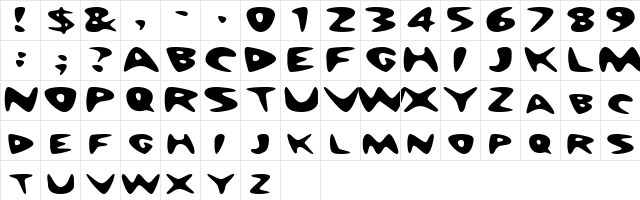 NuWaveExtended Regular  glyph index