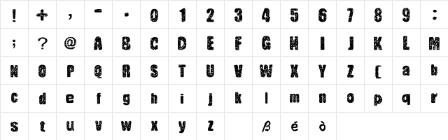 Made Of Concrete Regular  glyph index