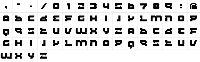 NEODREAMS Regular  glyph index