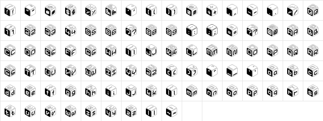 CUBU Regular  glyph index