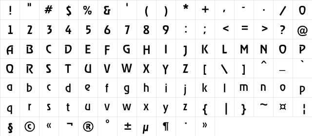 a_RewinderRgh Regular  glyph index