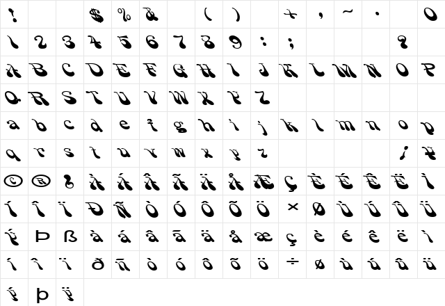 FZ JAZZY 17 EX Normal  glyph index