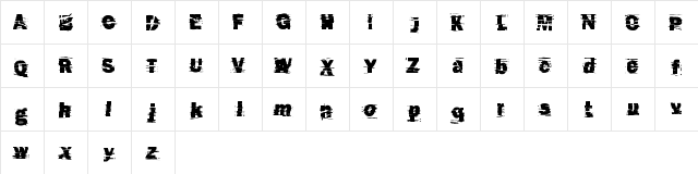 cut n past regular  glyph index