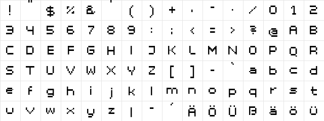 Superhelio Regular  glyph index
