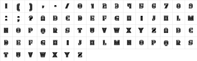 Look Regular  glyph index