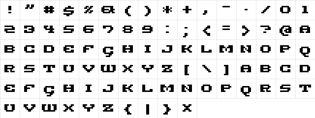 KandelisBold Regular  glyph index