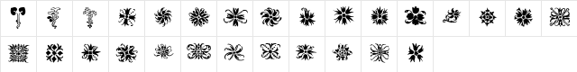 Ornamenter 2 Regular  glyph index