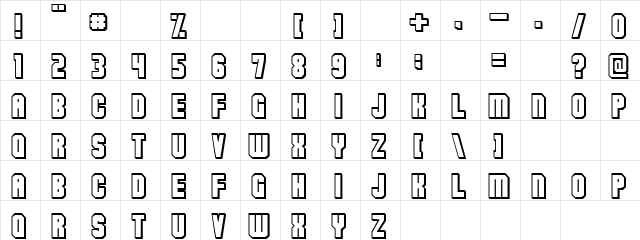Maeverick Regular  glyph index