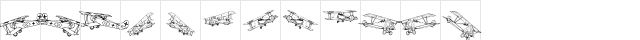 Planes Regular  glyph index
