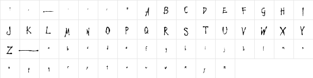 Apocalypse Now Regular  glyph index