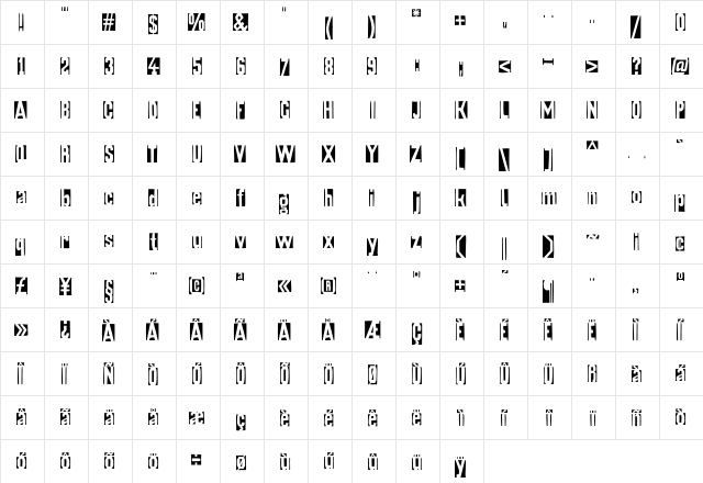 Iodine Negative  glyph index