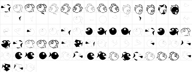 HowDrawAFish Regular  glyph index