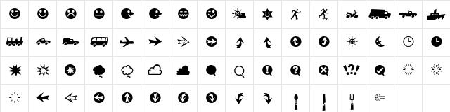 RiansDingbats Three Regular  glyph index