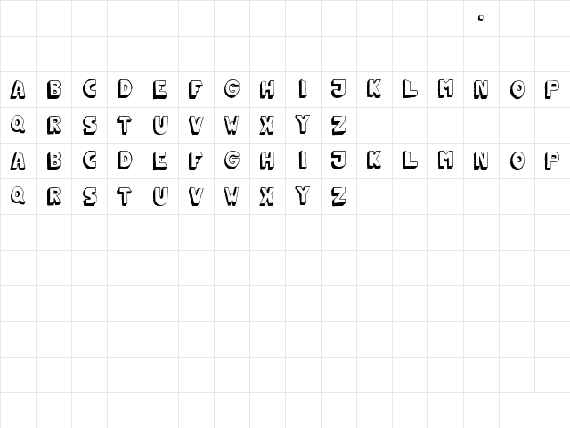 Mono2poser Regular  glyph index