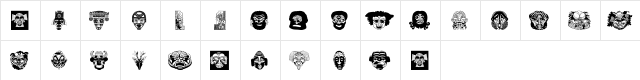 Maskes Regular  glyph index