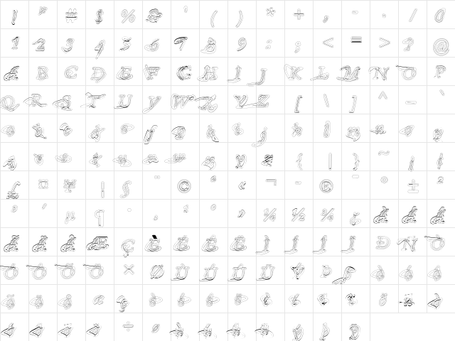 F2FHaakonsen LT Std Regular  glyph index