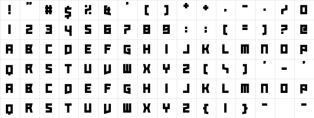 Take Me Out Regular  glyph index