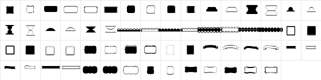 KG Flavor and Frames Five Regular  glyph index