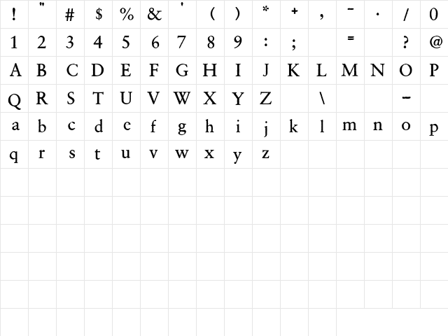 2Peas Woodpecker Regular  glyph index