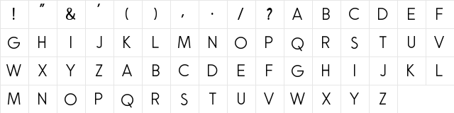 Natalia Rosaline Sans Demo Regular  glyph index