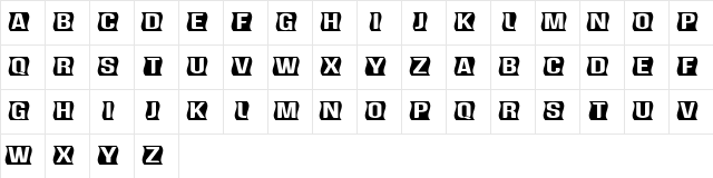 Genghis Khan framed Bold  glyph index