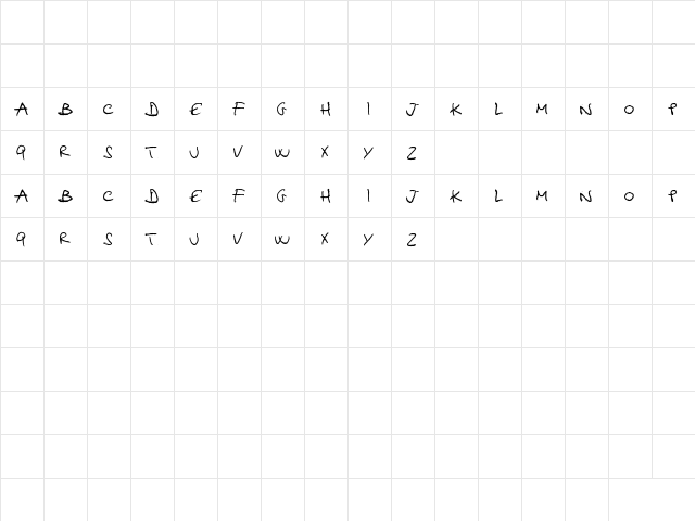 hellphabet Regular  glyph index