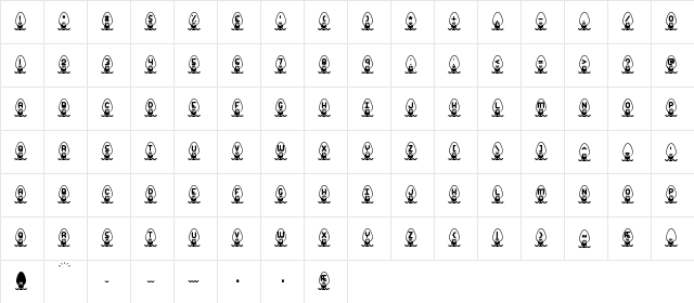 Xmas Lights BRK Regular  glyph index