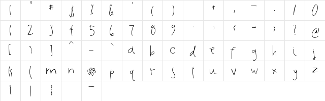 2Peas flower girl Regular  glyph index