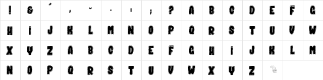 SPIRIT & GHOST Regular  glyph index