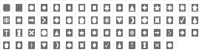 Grids n Things Normal  glyph index