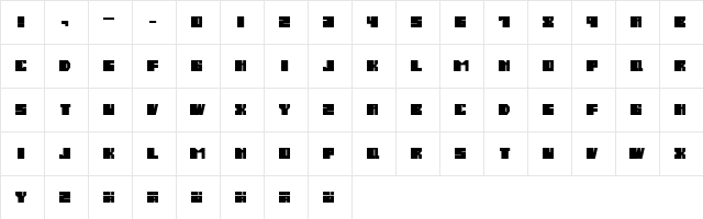 Salmiak Bold Rounded Regular  glyph index