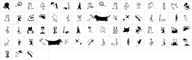 KiddiesR Regular  glyph index