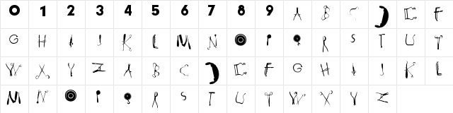 Anatomie 2 Regular  glyph index
