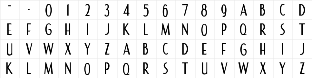 RemcoRemod XPDF Regular  glyph index