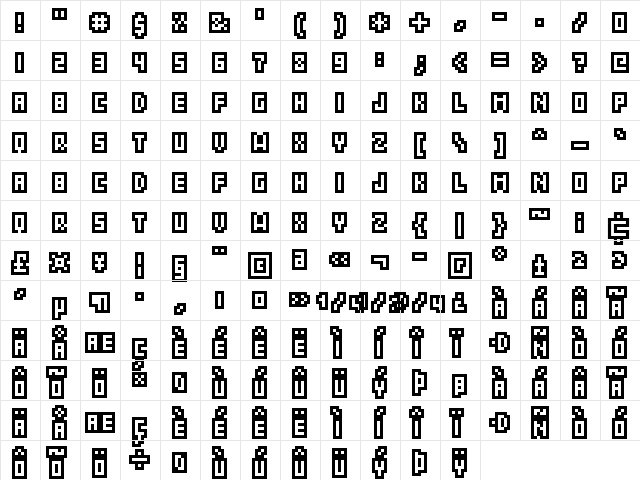 Grixel Acme 5 CompCapsOX Regular  glyph index