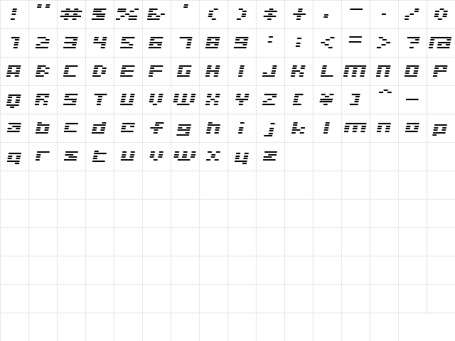 D3 Digitalism Italic Regular  glyph index