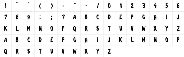 Sofija Regular  glyph index