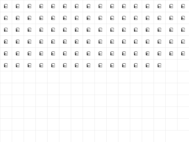 DH GENTRY (SIDE-B) Regular  glyph index
