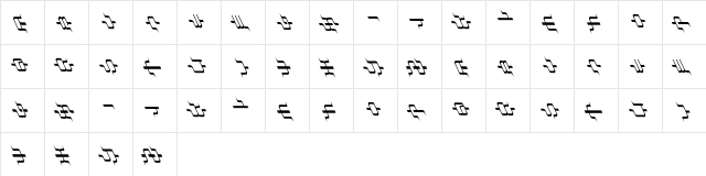 FCL HeavyMossR1Ver10  glyph index