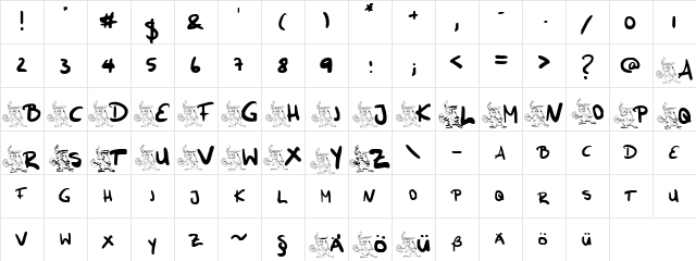 Funny Bunny Funny Bunny  glyph index