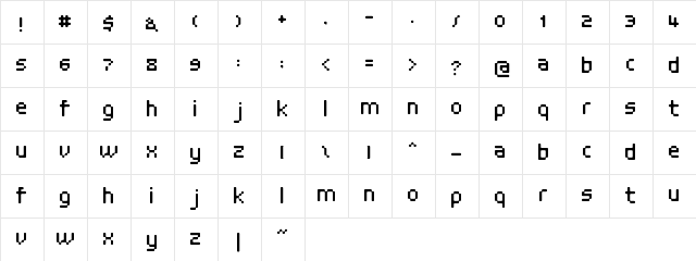 Wim Crouwel 68 Cloned Regular  glyph index