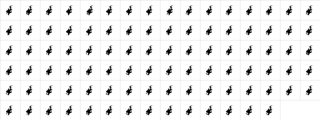 Hardboiled Medium  glyph index