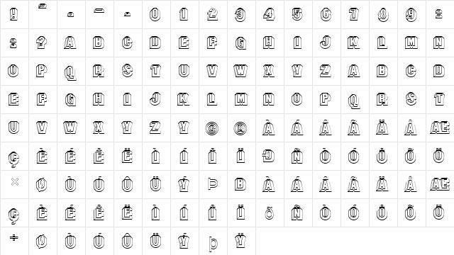 FZ UNIQUE 43 HOLLOW Normal  glyph index