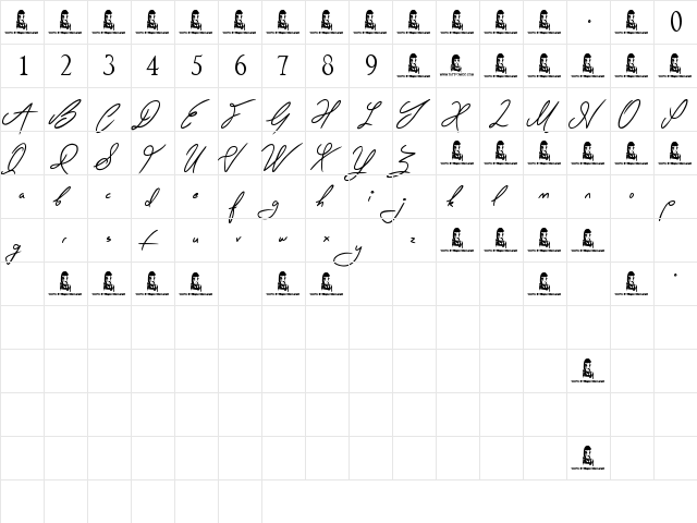 Ring Master Regular  glyph index