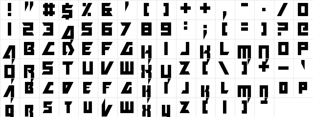 Death Hector Regular  glyph index